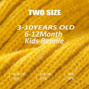 Gorro de Punto Personalizado para Niños, Color Caramelo, Gorro de Bebé Personalizado, Gorro de Moda para Otoño e Invierno, Gorro de Lana para Niños - Product Image 4