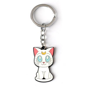 Mignon chat <span class=keywords><strong>Luna</strong></span> Anime mode pendentif porte-clés personnalisé en alliage de Zinc personnage de dessin animé écologique collier léger - Product Image 6