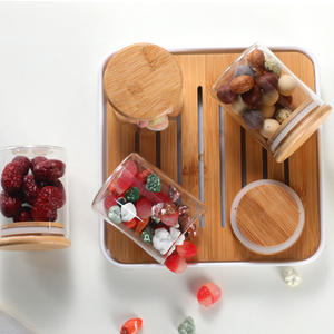 Bouteille en verre personnalisée pour le stockage des épices OEM & ODM lot de bocaux en verre vente de gros ensemble de bocal en verre avec couvercle en bambou - Product Image 4