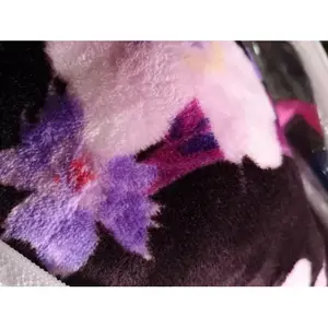 Couverture en peluche légère Violet Spring à motif floral, rectangulaire, pour la saison printanière, style moderne - Product Image 6