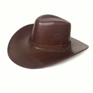 Chapeaux de cowboy américains lisses en similicuir avec bandeau anti-transpiration pour l'extérieur, les voyages et les fêtes, toutes saisons, unisexe Z-19122715 5-8 jours - Product Image 2