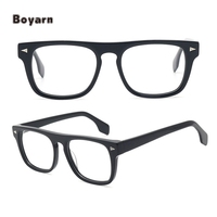 Boyarn haute qualité classique acétate cadres lunettes carré tortue lunettes conception optique lunettes cadre usine