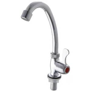 Kitchen Faucet Single Handle Ceramic Core Deck Mounted Modern Style Easy Installation Single Cold Water - Product Image 3