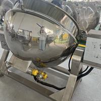 Chaudière industrielle à double enveloppe de 100L à 1000L, grande capacité, chauffage électrique et gaz, avec agitateur pour sauces