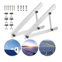 Support de montage solaire triangulaire en aluminium anodisé, réglable multi-angles, pour toit en tuiles métalliques plates et sol