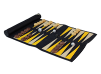 Personalisiertes Reise-Backgammon-Set auf Rolle, tragbares Backgammon-Brettspiel aus PU-Leder