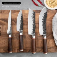 Meilleures ventes transfrontalières : Ensemble de couteaux quatre pièces de style moderne et minimaliste, à lame forgée à la main