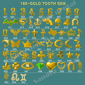 Kit de pierres précieuses dentaires en or 18 carats pour dents, bijoux dentaires sans plomb, 14 carats, 18 carats - Product Image 5