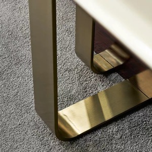 Table à manger moderne avec plateau en marbre, ensemble de table à manger, table de salle à manger de luxe - Product Image 4