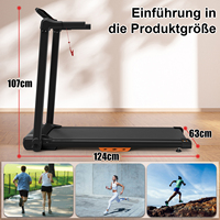 Tapis roulant portable silencieux pour la maison avec inclinaison et écran LED, machine de course électrique avec contrôle de la vitesse pour la remise en forme en intérieur