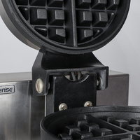 Pembuat Waffle Mini Anti Lengket Permukaan Stainless Steel Komersial Profesional Teknologi Pemanasan Cepat Desain Ringan Portabel
