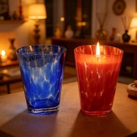 FENGJUN Porte-bougie en verre fait main de style vénitien, personnalisé avec les noms des invités pour les cadeaux de mariage et les articles promotionnels de conférence