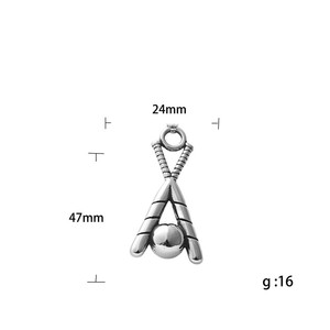 Yunnique – collier avec pendentif de baseball en acier inoxydable, unisexe, rétro, à thème géométrique, cadeau, 19030 - Product Image 4