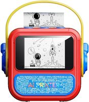 Machine à autocollants portable sans encre Magic AI Voice Sticker Maker avec écran TFT 2,4 pouces, sans fil/WiFi – Cadeau idéal