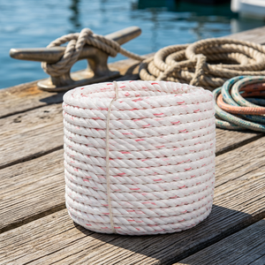 Cordon en polyester torsadé durable et léger, haute résistance, faible élasticité, résistant aux intempéries, usage intensif, marine, extérieur, commercial - Product Image 1