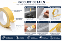 Autocollant adhésif acrylique amovible double face haute résistance sans dommage, extensible et réutilisable pour la décoration et le bricolage (vente en gros)