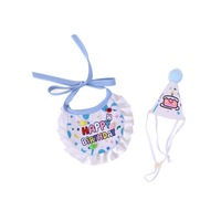 Ensemble de chapeaux d'anniversaire pour animaux de compagnie avec sangle réglable, décorations pompons, kit de costume pour photos d'anniversaire de chiots et chatons