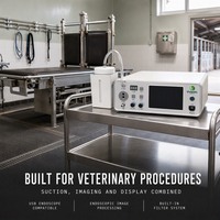 Station de travail d'endoscopie vétérinaire, système d'endoscopie animale, caméra en acier inoxydable, source de lumière, moniteur, garantie 1 an pour animaux de compagnie