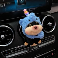 Diffuseur d'arômes pour voiture en plastique en forme de chien mignon avec clip de fixation pour grille d'aération