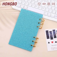 Hongbo Meilleure vente A6 PVC Budget classeur/Album Photo/Agenda planificateur couvre avec des anneaux dorés/noirs disponibles