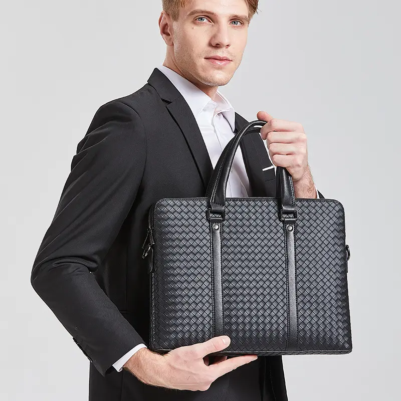 Leather office bag for men