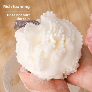 Soft Flower Bath Ball with Large Bubbles <b>Scrubbing</b> PE Material Zenidoo Brand for Men Women - Product Image 2