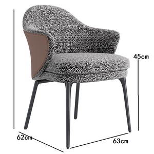 Chaise <span class=keywords><strong>de</strong></span> <span class=keywords><strong>salle</strong></span> <span class=keywords><strong>à</strong></span> <span class=keywords><strong>manger</strong></span> <span class=keywords><strong>de</strong></span> style italien minimaliste, en tissu <span class=keywords><strong>de</strong></span> coton et <span class=keywords><strong>de</strong></span> lin, luxe léger, moderne, haut <span class=keywords><strong>de</strong></span> gamme - Product Image 6