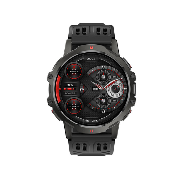 Smartwatch for Outdoor Fitness BT Call Blood Oxygen Monitoring 1000mAh Big Battery for Android Users Men