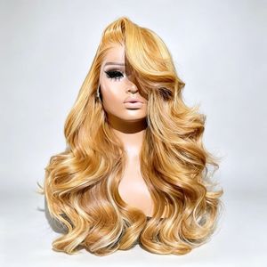 Parrucca Frontale in Pizzo HD Trasparente con Onde Sciolte Biondo Miele, Pre-Piumata, Senza Colla, Lunga e Ondulata, in <span class=keywords><strong>Capelli</strong></span> Umani, per Donne Nere - La Più Venduta - Product Image 4