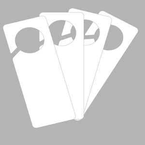 9*23 <span class=keywords><strong>cm</strong></span> doble cara logotipo personalizado PET Material sublimación puerta colgador signos espacios en blanco - Product Image 2