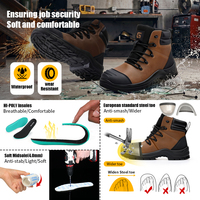 GUYISA Nouvelles Chaussures d'Escalade Tendance Couleur Kaki en Cuir Pleine Fleur et Semelle en Caoutchouc Bottes de Sécurité Personnalisables