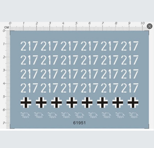 autocollants 1/35 <span class=keywords><strong>Tank</strong></span> <span class=keywords><strong>Tiger</strong></span> 217 pour kits de modèles (61951) - Product Image 1
