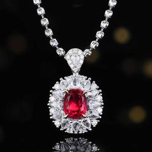 18K Gold 1.02ct Unheated Pigeon’s Blood Ruby <b>Ring</b> With Strong Fluorescence, Set With 49 Sparkling White <b>Diamonds</b> Women Gem <b>Ring</b> - Product Image 3