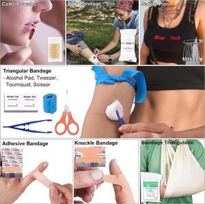 Trousse de premiers secours complète de base, très vendue, avec étui rigide étanche en EVA pour la randonnée en plein air, les voyages et les urgences automobiles, fabriquée en Chine - Product Image 2