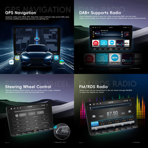 Radio para Auto Podofo de 9 Pulgadas, 4+64G, Android, con Carplay/Android Auto Inalámbrico, GPS, WiFi, Teclado Tipo Piano, Venta al Por Mayor - Product Image 3