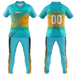 Maillot de cricket sublimé à manches courtes de qualité supérieure, séchage rapide, uniforme sportif d'équipe pour hommes, vente en gros - Product Image 1