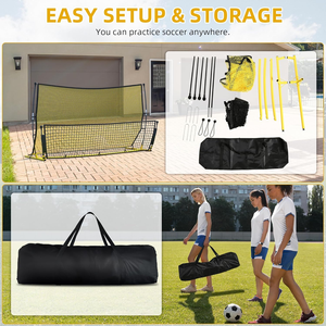 Red de Rebote Plegable para Entrenamiento de Fútbol, Fácil de Instalar, 2 en 1, Red Alta y Baja, Porterí<span class=keywords><strong>a</strong></span> Portátil para Práctica de Fútbol en el Patio de Recreo - Product Image 5