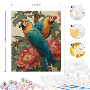 CHENISTORY <span class=keywords><strong>peinture</strong></span> par numéros pour adultes <span class=keywords><strong>perroquet</strong></span> <span class=keywords><strong>toile</strong></span> <span class=keywords><strong>peinture</strong></span> animaux bricolage <span class=keywords><strong>peinture</strong></span> par numéros mur Art décor à la maison - Product Image 5