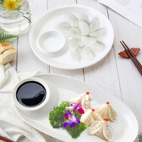 HYY nouveauté écologique entreprise vaisselle boulette Sauce servant 11 pouces puce et trempette mélamine Sushi assiette