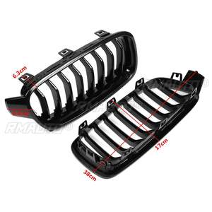 Paire de grilles de calandre avant 3 couleurs noir carbone mat brillant pour BMW Série 3 F30 F31 F35 F80 2012 2013 2014 2015-2018 Grilles de course - Product Image 5