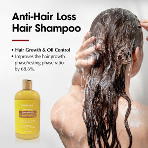 Shampoo fortifiant aux racines organiques, huile d'arbre à thé, huile de <span class=keywords><strong>ricin</strong></span>, anti-chute de cheveux, nourrissant, hydratant pour cheveux secs, biotine, huile d'argan - Product Image 6