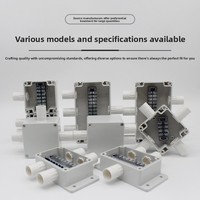 Boîtier de jonction étanche en plastique type F, à trois voies, pour bornes de 20 mm, raccords de conduit 4/6 mm, distribution industrielle extérieure