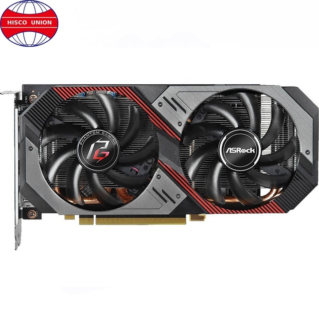 New Original for  ASROCK Radeon RX 5600 XT 6GB Phantom Gaming D2 OC  GDDR6  192bit Graphics Card