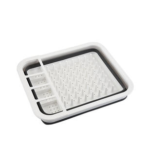 <span class=keywords><strong>Escurridor</strong></span> <span class=keywords><strong>de</strong></span> <span class=keywords><strong>platos</strong></span> plegable, caja <span class=keywords><strong>de</strong></span> almacenamiento portátil para cubiertos, soporte para vasos y utensilios <span class=keywords><strong>de</strong></span> cocina - Product Image 4