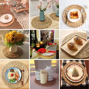 Table Decoration Accessories Seagarss Rattan Charger Placemat Fall Placemat 2024 Rattan Placemats 15 Inch 35cm