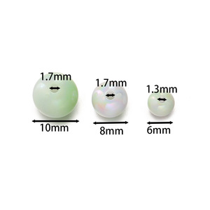 Acrylic Gradient Plated <b>Beads</b> 6-8-10mm Round Perforated For Bracelet Making DIY Jewelry Accessories - Product Image 4