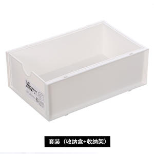 Caja de almacenamiento apilable para escritorio, organizador de libros, cesta de almacenamiento apilable minimalista para sala de estar, cesta de almacenamiento de cosméticos - Product Image 6