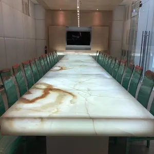 Backlit White Onyx Marble