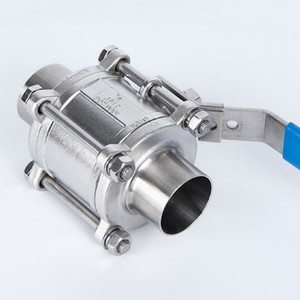 Thép Không Gỉ 304 316L Ba Mảnh Bóng Van Vệ Sinh 3PC Hàn Của Nhãn Hiệu Bóng Van - Product Image 6