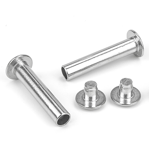10 ensembles/sac Rivets semi-tubulaires à tête bouton en acier inoxydable 201, M3 M4, embouts de fixation à sertir, Grade 8.8 - Product Image 2